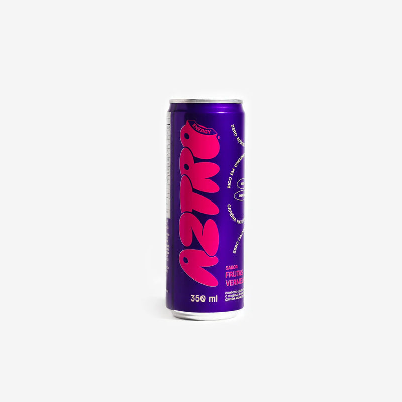 Bebida Energética Aztro Frutas Vermelhas Lata 350 ML 6 Pack